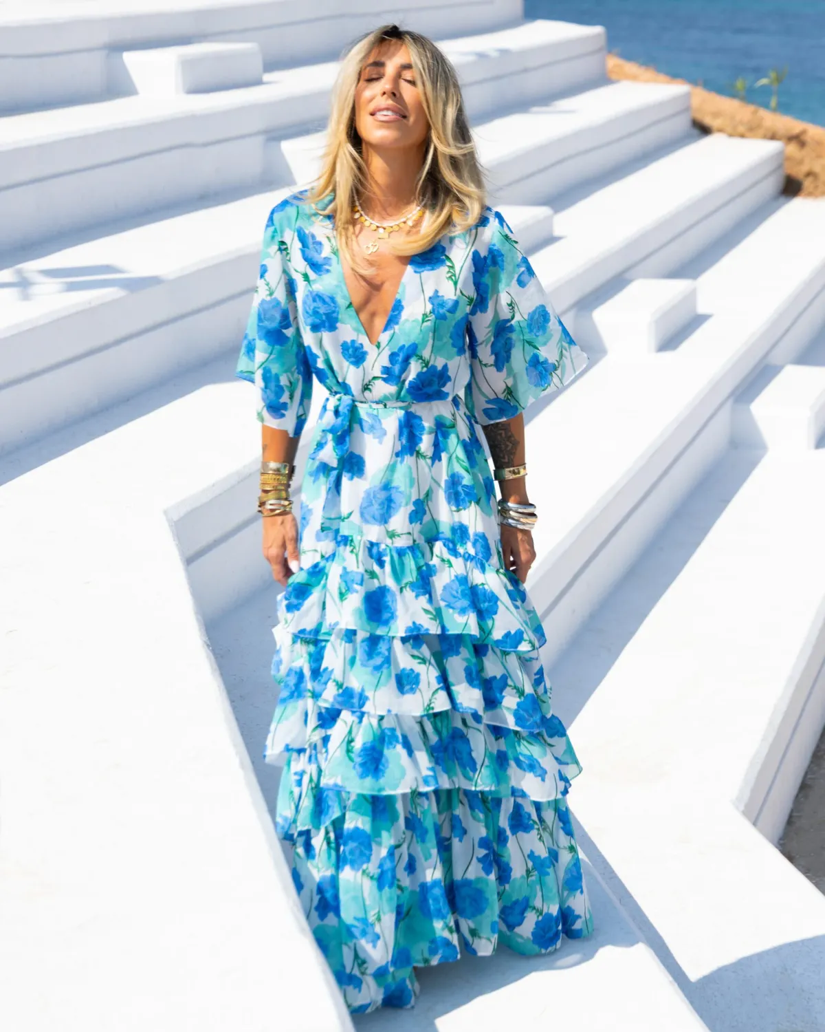 AQUA BLOOM DRESS
