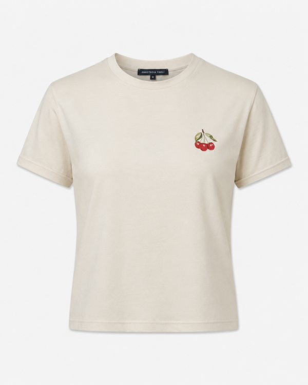 CHERRY KISS TEE – ECRU
