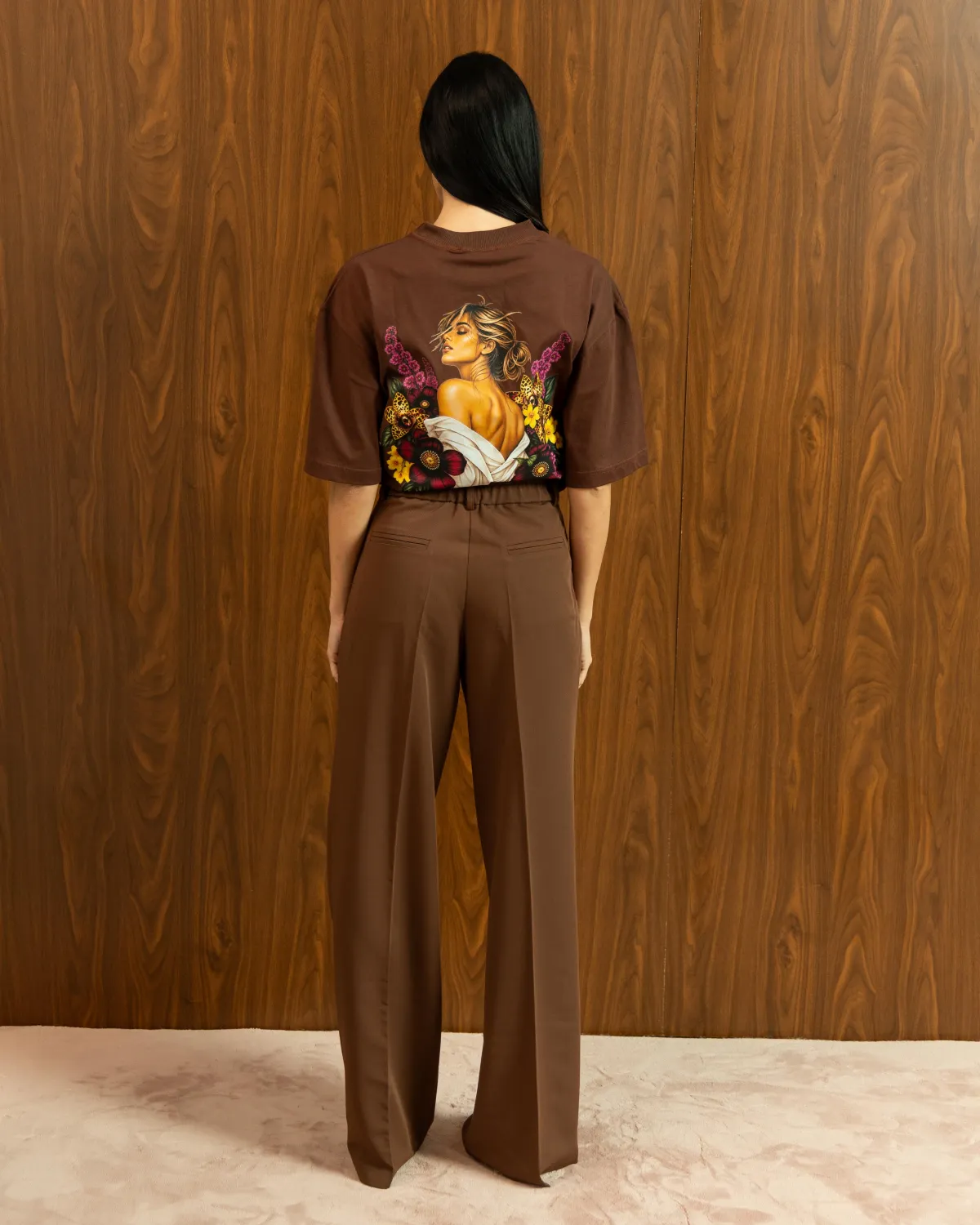 BROWN TAILORED TROUSERS