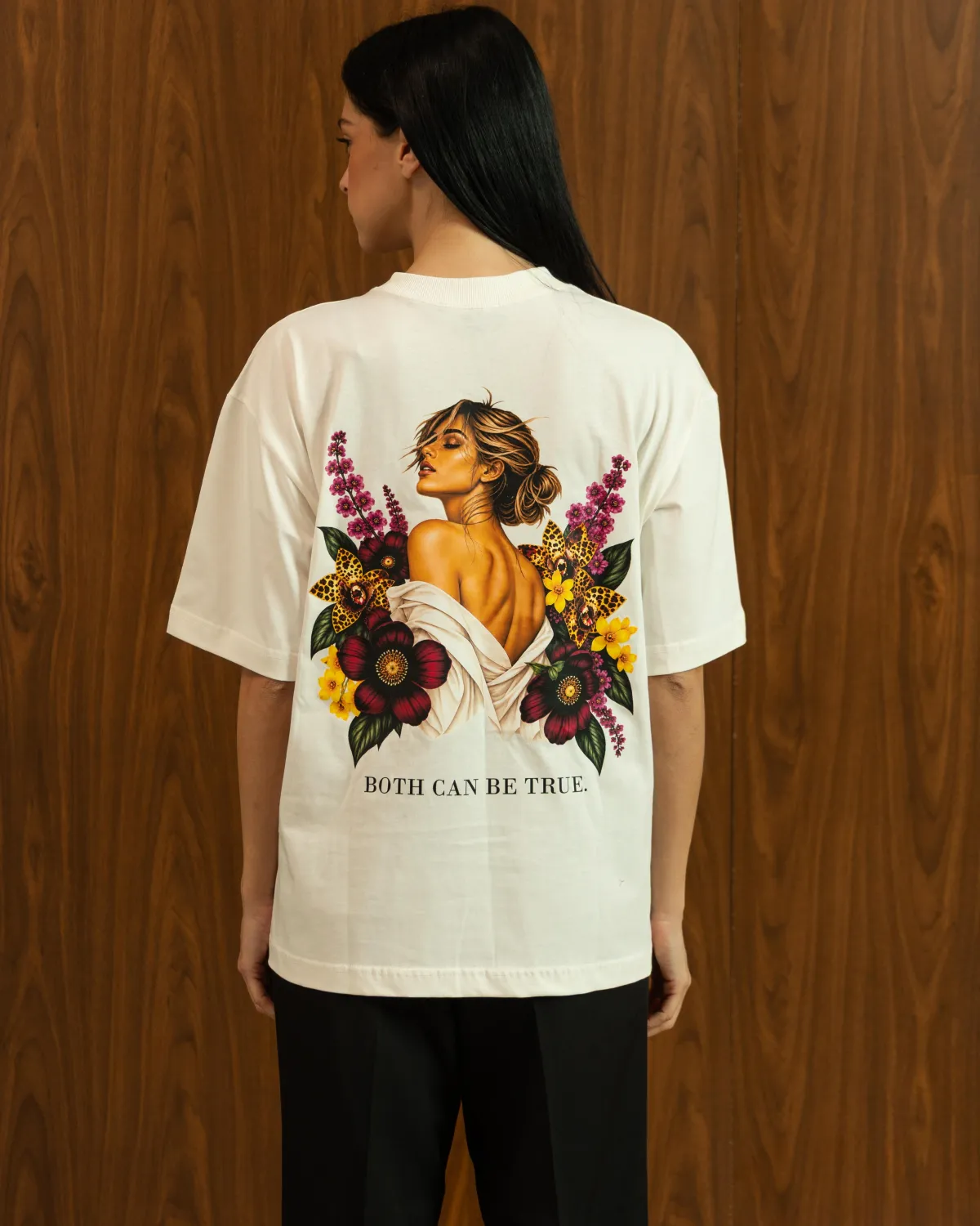 WHITE BOTH CAN BE TRUE GRAPHIC T-SHIRT