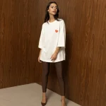 DEAR SELF TEE WHITE – Λευκό oversized T-shirt με μήνυμα ενσυναίσθησης