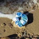 AQUA BLOOM SCRUNCHIE