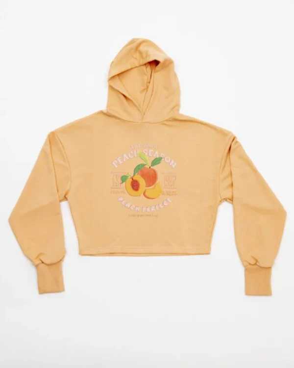 PEACH CROPPED HOODIE - Image 2